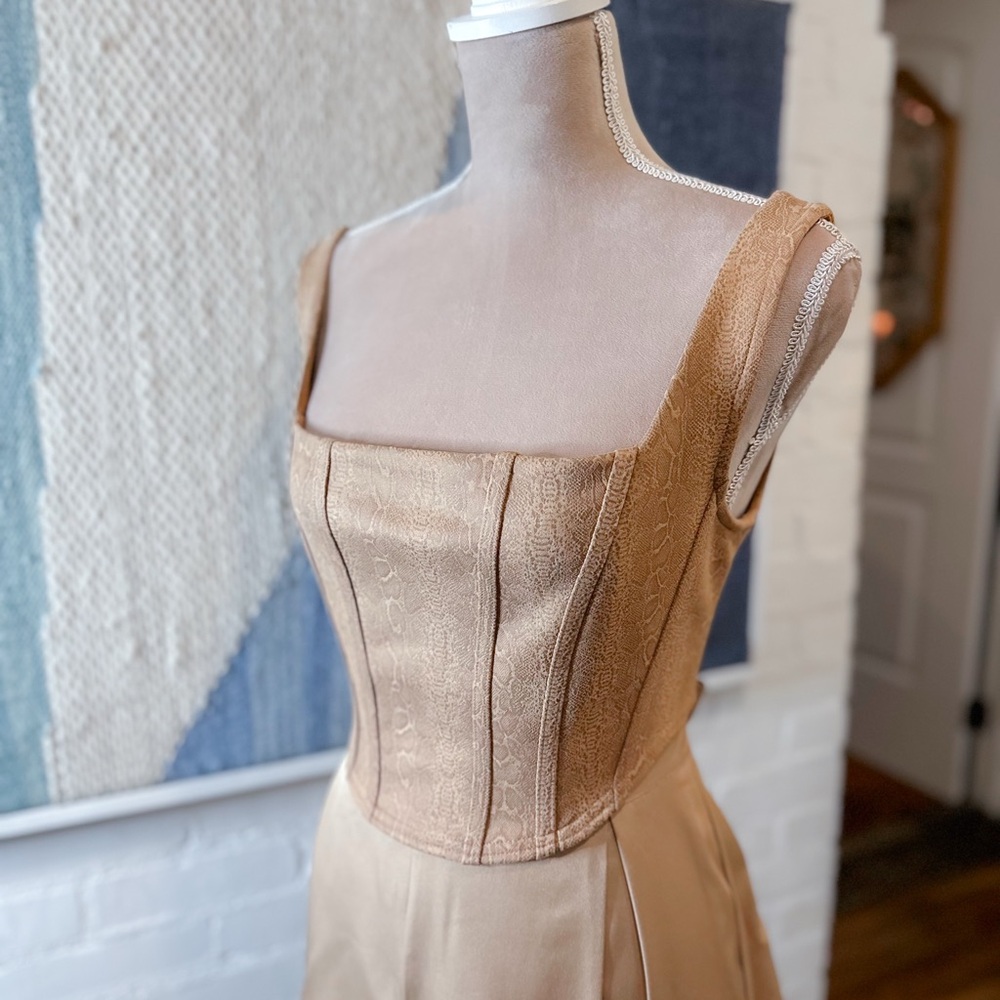 NWT Windsor Snake Skin Corset Style Cropped Tank Top